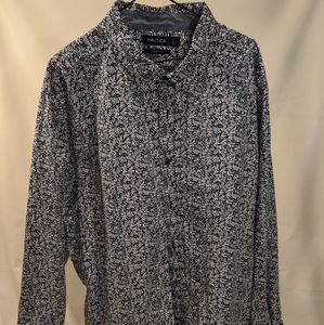 Nautica formal long sleeve floral button up xxl
